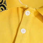 preiswerte Klassisches Poloshirt für Herren-Herren Baumwoll-Poloshirt Golfshirt Lässig Sport Gerippter Polokragen Kurzarm Mode Basic Farbblock Patchwork Bestickt Sommer Normale Passform Schwarz Weiß Gelb Grau Baumwoll-Poloshirt