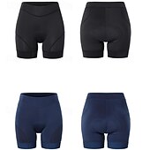 お買い得  ウィメンズパンツ・ショーツ・スカート-Arsuxeo 女性用 純色 バイクショーツ パッド入りサイクリングショーツ バイク ショートパンツ パッド入りショーツ スリムフィット スポーツ 速乾性 高弾性 快適 高通気性 ブラック ダークブルー 衣類 サイクルウェア