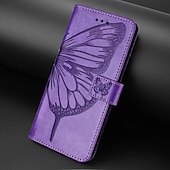 economico Cover per iPhone-telefono Custodia Per iPhone16 iPhone 15 Pro Max Plus iPhone 14 13 12 11 Pro Max Plus Mini SE Per retro Con supporto A calamita con cinturino da polso Farfalla Retrò TPU pelle sintetica
