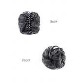 economico Chignon-fermaglio per capelli con artiglio, chignon per capelli sintetici, chignon riccio ondulato, extension per chignon, chignon spettinato, chignon per capelli con artiglio, coda di cavallo, scrunchie per capelli con clip per donna