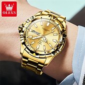 levne Quartz hodinky-OLEVS Muži Křemenný Módní Obchodní Wristwatch Svítící Kalendář Datum týden VODĚODOLNÝ Ocel Hodinky