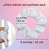 abordables Artículos antiestrés-Juego de 10 diademas blancas utilizadas para teñir corbatas, suministros para fiestas, estabilizador elástico de cola de caballo de algodón blanco para diademas de mujer