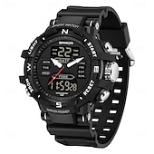 abordables Relojes digitales-Reloj digital SANDA para hombres deporte al aire libre moda reloj de pulsera cronómetro luminiscente reloj despertador cuenta regresiva reloj de TPU
