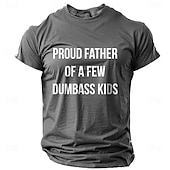 Mens Funny Dad T-Shirt: Proud Father Of A Few Dumbass Kids Graphic Tee 9
