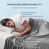 baratos Coleção de elite-cobertor de resfriamento de verão, cobertor de resfriamento confortável e respirável, cobertor macio para escritório em casa, roupa de cama confortável, acessórios de quarto presente para o verão, presentes para homens 82% viscose derivada de bambu