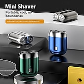 お買い得  その他クリーニング用品-男性用ミニ電動旅行用カミソリ USB充電式カミソリ 洗える刃 顔用 ひげ用カミソリ ポケット 車用 家庭用カミソリ
