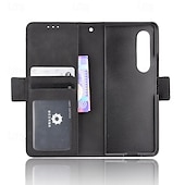 cheap Samsung Cases-Phone Case For Samsung Galaxy Z Fold 5 Z Fold 4 Z Fold 3 Wallet Case Kickstand with Pen Slot Holder Card Slot Retro TPU PU Leather