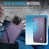 Недорогие Чехлы для iPhone-телефон Кейс для Назначение айфон 16 Айфон 15 Про Макс Плюс iPhone 14 13 12 11 Pro Max Plus Кейс на заднюю панель со стендом Съемный Магнитный Ретро ТПУ ПК Кожа PU