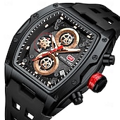 cheap Quartz Watches-MINI FOCUS Men Quartz Watch Outdoor Fashion Casual Wristwatch Luminous Calendar Waterproof Decoration Silicone Gel Watch