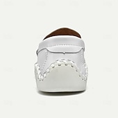 economico Casuale-Per uomo Mocassini e Slip-Ons Penny Loafers Di pelle Comodo Antiscivolo Mocassino Argento Nero Bianco