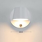 abordables Apliques de pared para interior-Luces de pared interiores LED Luz de lectura de cabecera con versión de luz nocturna e interruptor independiente Aplique de pared de tocador RV giratorio de 350 ° Lámpara de pared de metal para sala