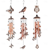 cheap Wall Sculptures-Pure Hand-Made Copper Wind Chimes,Animals Wind Chimes for Outside Clearance Copper Windchimes Outdoors Patio Decor House Warming Gifts Outdoor Wind Chimes Garden Decor for Outside Porch Yard Decoratio