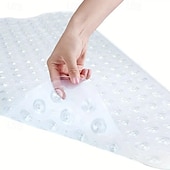 billige Antiskli baderomsmatte-badekar matte sklisikker badematte for badekar, 40 x 16 tommer dusjmatte med sugekopper, ekstra stor og maskinvaskbar, badematter for bad