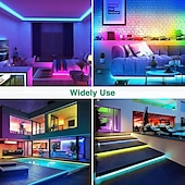 abordables Luces LED de neón-3M 5 m 7m Conjuntos de luces 96 LED 5050 SMD 10 mm 1 Controlador remoto de 24 teclas 1 juego RGB Tiras de Luces LED Fiesta Al Aire Libre Impermeable 220-240 V