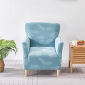 billige Lenestoldeksel og armløst stolomslag-lenestoltrekk badekar stol slipcover t-formet jacquard til stue soverom kontor elastisk enkelt sofatrekk hjem bardisk