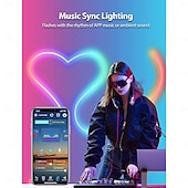 cheap Neon LED Lights-Waterproof Neon Light Strip Light WS2811 LED Light Bar Neon Light 2-5M Addressable RGB Rainbow Pixel Light Bar Supply WIFI  APP Control Synchronize Music Control to DIY LED Neon Sign Art Wall Decoration Lighting DC12V Including Power