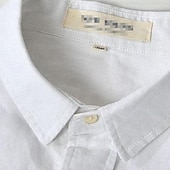 economico Casual da lavoro-Per uomo Camicia Camicia di lino Camicia casual Camicia in cotone e lino Camicia con Bottoni Semplice Vacanza Streetwear Bianco Blu marino Cachi Grigio chiaro Manica Corta Collo ripiegato Estate