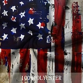  4 juli 2026 250:e Herr Amerikanska flaggan Veteraner Pikétröjor Golftröja Kortärmad Polotröjor Skjortor med krage Ledigt Streetwear Semesterkläder Festkläder 3D-utskrift Knappar Vår & sommar Brun Kaki