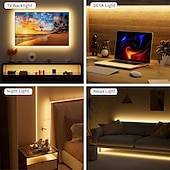 abordables Bandes lumineuses cob-Bande lumineuse LED COB USB 5 V étanche, bande lumineuse LED souple et flexible à haute brillance avec interrupteur USB 3,28 à 16 pieds (1-5 m) 480 LED/mètre, bande lumineuse de sécurité auto-adhésive