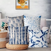 cheap Boho Style-Bohemian Decorative Toss Pillows Cover 4PC Soft Square Cushion Case Pillowcase for Bedroom Livingroom Sofa Couch Chair