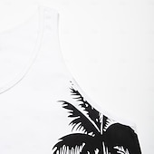 billiga Herrarnas Elite T-shirts och linnen-Herr Grafisk Conch Linne Undertröjor Ärmlös T-shirt 3D-tryck Rund hals Skjorta Mode Utomhus Ledigt Gata Ledigt Dagligen Ljusblå Vit Vår &amp; sommar Kläder S M L XL XXL 3XL