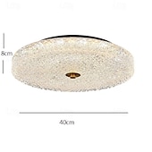 billige Taklamper-led taklampe 40 cm rund krystall 3-farget lys starlight taklampe soveromslampe taklampe for stue korridor 110-240v