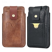 ieftine geanta universala pentru telefon-husă cu buclă pentru telefon mobil pentru bărbați, curea, geantă de talie, poșetă din piele pu, portofel pentru telefon, centură de epocă, teacă de protecție a telefonului mobil