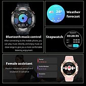 abordables Montres connectées-696 KC82 Montre intelligente 1.45 pouce Smartwatch Montre Connectée Bluetooth ECG + PPG Podomètre Rappel d&#039;Appel Compatible avec Android iOS Femme Hommes Mode Mains-Libres Rappel de Message IP 67
