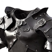 abordables Armadura-Retro Antiguo Medieval Renacimiento Armas y Armaduras Armadura de Hombro Guardia de pecho Guerrero Caballero Vikingo Disfraz Unisexo Vikingo Víspera de Todos los Santos Carnaval Rendimiento LARP