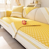 cheap Sofa Blanket-Cotton Linen Sofa Cushion Fabric Anti-slip Cooling Seat Cushion Full Cover Cloth Sofa Cover Cloth L Shaped Sofa Cushion Set