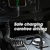 levne Kabely pro mobilní telefony-5a datový kabel typu c pružinový teleskopický rychlonabíjecí kabel do auta usb c nabíjecí kabel pro telefon s Androidem příslušenství pro xiaomi samsung