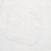 preiswerte Herren Elite Hemden-100% Leinen Herren Hemd Leinenhemd Strandhemd Knopfhemd Weiß Langarm Einfach Revers Frühling &amp; Herbst Urlaub Täglich Bekleidung