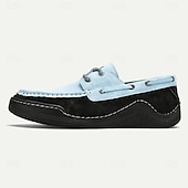 cheap Men&#039;s Sneakers-Men&#039;s Casual Orange and Navy Leather Boat Shoes with Lace-Up Design and Hand-Stitched Detailing – Comfortable and Stylish for Outdoor and Everyday Wear