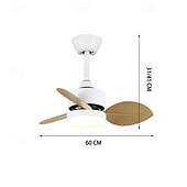 baratos Candeeiros Ventoinhas de Teto-Ventilador de teto com led globo suspenso sobre a mesa 1 luz 60 cm design único Resina de 3 cores com acabamentos pintados em metal moderno estilo nórdico quarto sala de jantar 110-240v