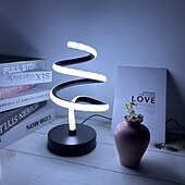 economico Lampade da tavolo-moderna lampada da scrivania a led a spirale, lampada da tavolo nordica semplice a spirale striscia led alimentata tramite usb camera da letto accanto alla lampada decorativa per la protezione degli