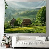 tanie gobelin krajobrazowy-wiejski krajobraz wiszący gobelin sztuka ścienna duży gobelin mural wystrój fotografia tło koc zasłona strona główna sypialnia dekoracja salonu