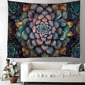 billige Mandala Teppe-mandala bohemske sukkulenter hengende billedvev veggkunst stor billedvev veggmaleri dekor fotografi bakteppe teppe gardin hjem soverom stue dekorasjon