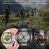 abordables Montres connectées-696 KC82 Montre intelligente 1.45 pouce Smartwatch Montre Connectée Bluetooth ECG + PPG Podomètre Rappel d&#039;Appel Compatible avec Android iOS Femme Hommes Mode Mains-Libres Rappel de Message IP 67