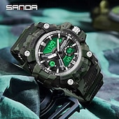 economico Orologi digitali-Orologio digitale SANDA da uomo Orologio sportivo all&#039;aperto moda casual cronometro luminoso sveglia impermeabile in TPU