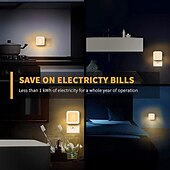 billiga plug-in nattlampa-2 st plug-in nattljus skymningssensor dimbar varmvit trådlös skåplampa eu us uk för barn sovrum auto skymning till gryning sensor led nattlampa