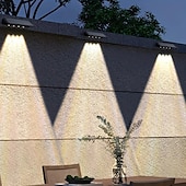 voordelige Wandverlichting buiten-zonnedeklamp buitenmuur waslicht staplicht waterdichte led-wandlamp tuinveranda tuinhek muur landschapsdecoratie 2/4 stuks