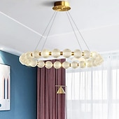 voordelige Eilandlichten-60 cm Single Design Pendant Light Metal Acrylic Electroplated Modern Nordic Style 110-120V 220-240V