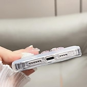 levne Pouzdra pro iPhone-telefon Carcasă Pro iPhone 16 iPhone 15 Pro Max Plus iPhone 14 13 12 Pro Max Plus Zadní kryt Průsvitný Bling Glitter Lesklé Nárazuvzdorné Motýl PC