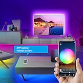 preiswerte COB-Streifenlichter-USB-RGB-COB-LED-Lichtstreifen 1–5 m, 5 V, intelligenter Verfärbungslichtstreifen, App-Steuerung, Musiksynchronisationslichtstreifen oder ausgestattet mit einem drahtlosen RF-Controller, geeignet für