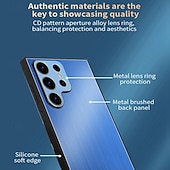 Недорогие Чехлы для Samsung-телефон Кейс для Назначение SSamsung Galaxy S24 S23 S22 S21 Ultra Plus А55 А35 А25 А15 5Г A54 A34 A14 Samsung A13 5G A13 Кейс на заднюю панель Защита от удара ТПУ Металл