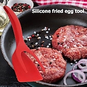 economico Utensili e gadget da cucina-Accessori da cucina multifunzionali 2 in 1 set di gadget da cucina spatola per frittata spatola in silicone da cucina per toast pancake pinze per uova cocina cucina accessori da cucina