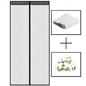 お買い得  窓とドアの画面-ハンズフリーマグネットスクリーンドア、虫防止のための自己封止、子供とペットに優しい、高トラフィックエリア用の重耐久性