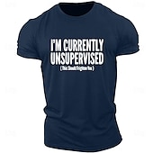 abordables Camiseta gráfica para hombres-Hombre Letra Estampados Camiseta Camisetas gráficas 100% Algodón Manga Corta Gráfico Camisa Gris brezo Verde Ejército Azul Oscuro Camiseta cómoda Exterior Calle Ropa de diseñador de moda
