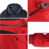 Недорогие Флисовые и 3 в 1 куртки-Муж. Куртка для туризма и прогулок Дождевая куртка для туризма и прогулок Дождевик Весна Осень на открытом воздухе Пэчворк Водонепроницаемость Быстровысыхающий Дышащий Жакет Односторонняя