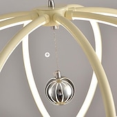 cheap Island Lights-LED Pendant Light 48cm Ring Circle Design 3 Color Light Metal Luxurious Modern Style Dining Room Bedroom Pendant Lamps 110-240V